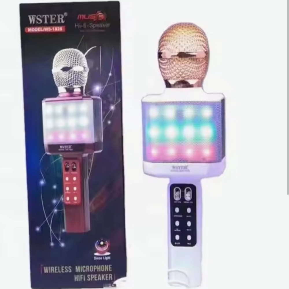 Wireless Karaoke Microphone Bluetooth Brand New in Box White with Rose Hold - Picture 10 of 10